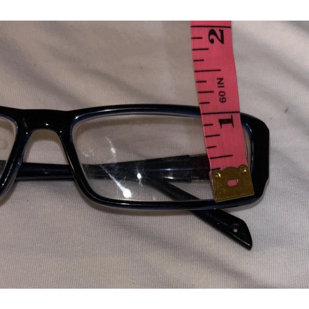 Dark Blue Frame Oval Eyeglasses Sophisticated Office Classic Versatile